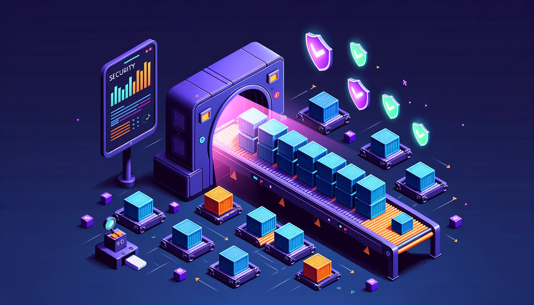 Container security scanning pipeline visualization